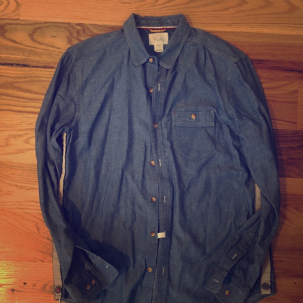 Koto Denim Button Up - Urban Outfitter